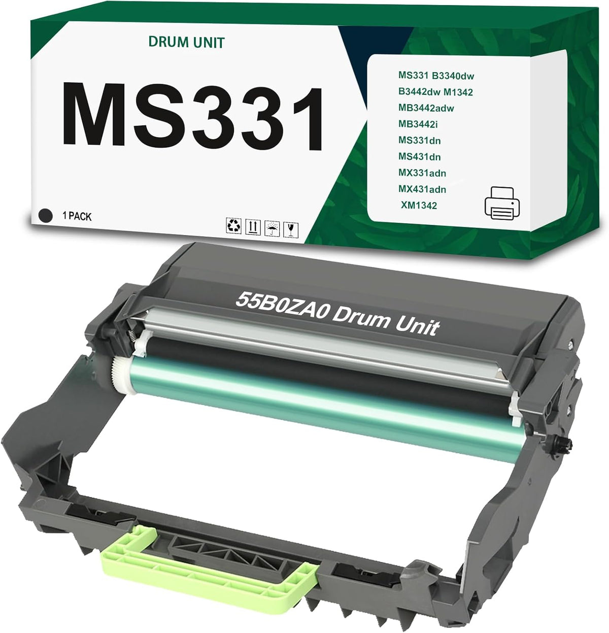 55B0ZA0 MS331 Imaging Uni/Drum Unit Replacement for Lexmark MS331 B3340dw B3442dw M1342 MB3442adw MB3442i MS331dn MS431dn MX331adn MX431adn XM1342 Printer