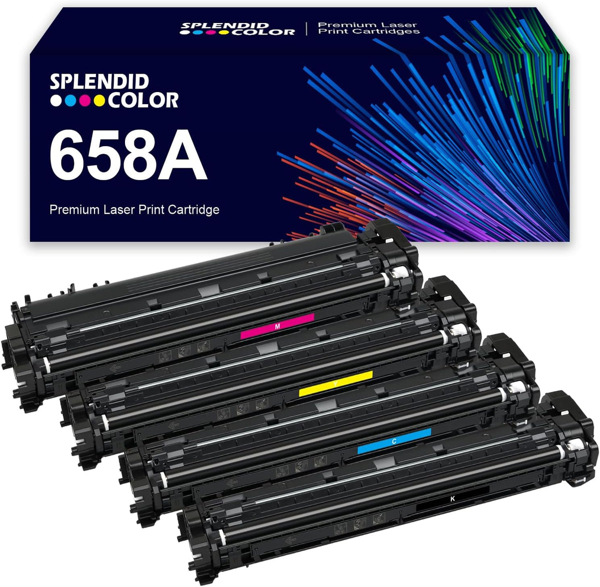 658A Toner Cartridge Black Cyan Yellow Magenta Replacement for Color M751 M751n M751dn Printers.W2000A W2001A W2002A W2003A