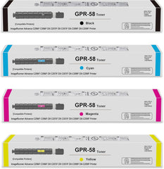 Compatible GPR-58 GPR58 Black Cyan Magenta Yellow Toner Cartridge Replacement for Canon GPR-58 GPR58 Toner ImageRunner Advance C256iF C356iF DX C257iF DX C357iF DX-C359IF DX-C259IF Printer