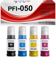 PFI050 PFI-050 Ink Cartridge Pigment Ink PFI-050 BK PFI-050 C PFI-050 M PFI-050 Y Ink Tank Replacement for imagePROGRAF TC-20 TC-20M Ink Tank