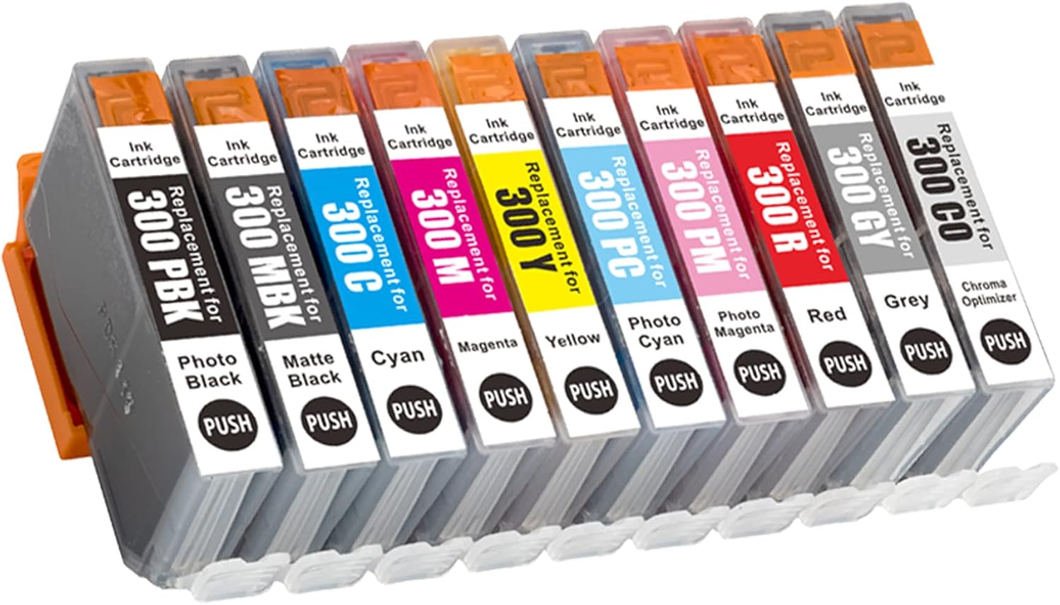 PFI-300 PFI300 PFI 300 Ink Cartridge Replacement for Canon ImagePROGRAF PRO 300 PRO-300 Printer.10 Colors Set 4192C007