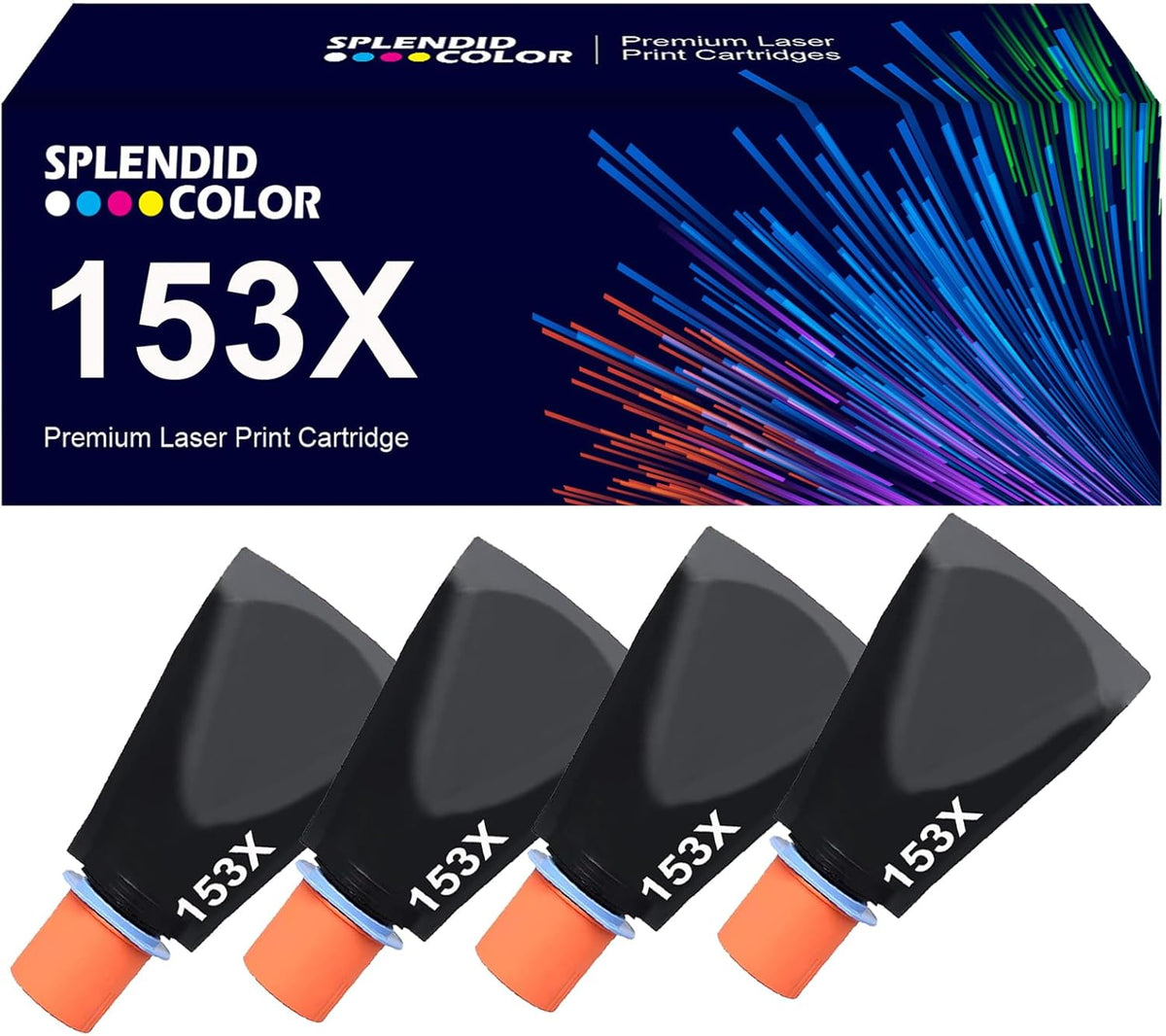 W1530X Toner 4PK 153X Black Toner Reload kit Compatible for Tank 2504dw 2506dw MFP 2604sdw 2606sdn Cartridge-Free