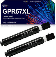 GPR57 GPR-57 Black Toner Cartridge Replacement for Imagerunner Advance 4525i 4545i 4551i 4535i Printer.2 Pack