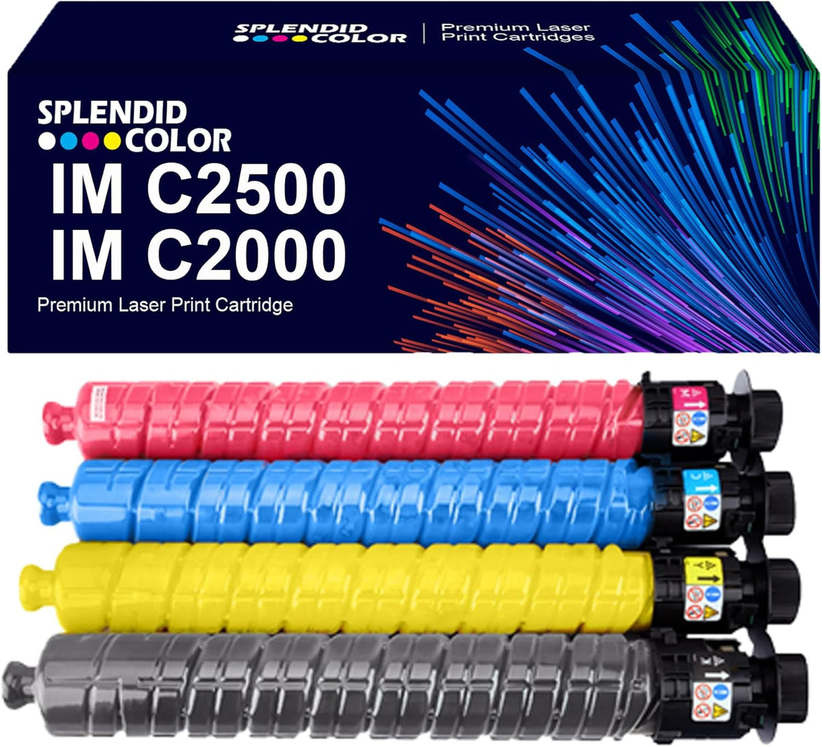 IMC2000 IMC2500 Toner Cartridge Compatible IM C2000 IM C2500 Toner Cartridge 842307 842308 842309 842310 Compatible for Lanier Savin IM C2000 IM C2500 IMC2500 IMC2000 Printer. 4-Color