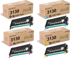 3130 Toner Cartridge 330-1198 330-1199 330-1200 330-1204 Replacement for Dell 3130 3130CND 3130CN Printer