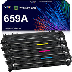 659A Toner Cartridge W2010A W2011A W2012A W2013A Black Cyan Yellow Magenta Replacement for Color Enterprise M856x M856dn MFP M776dn MFP Flow M776x M776zs M776z Printer